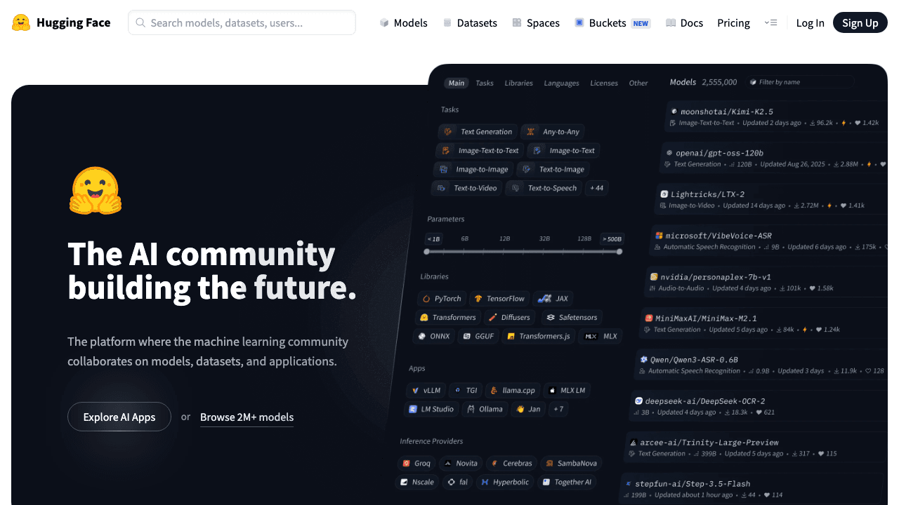 Hugging Face screenshot