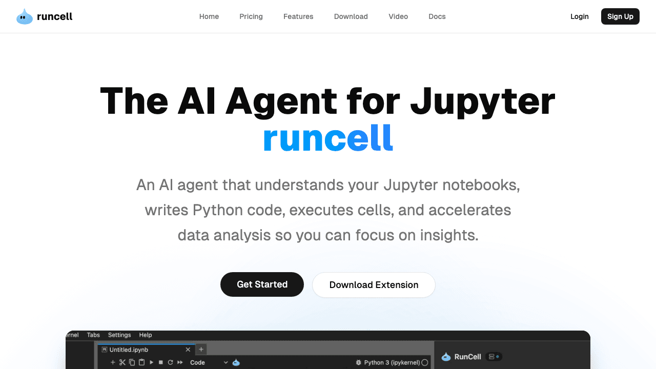 Runcell - Jupyter AI Agent screenshot