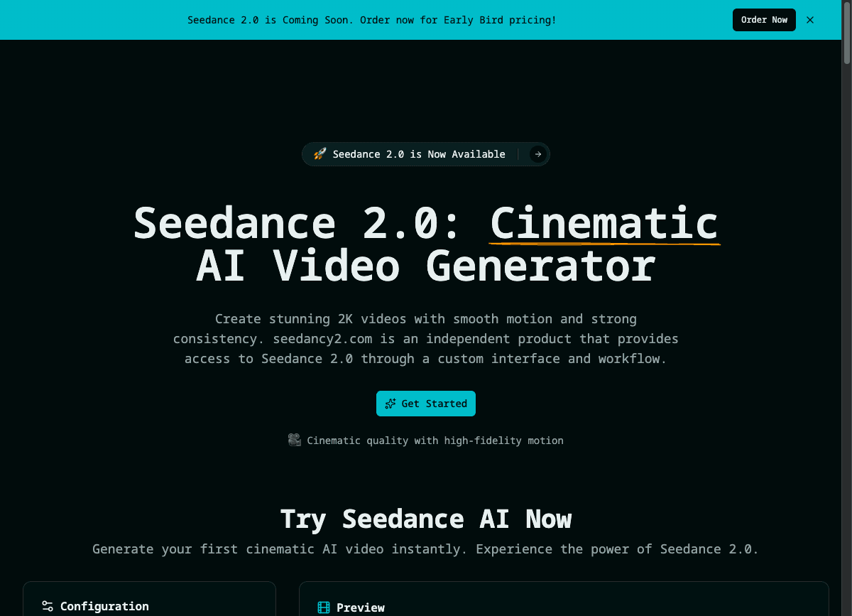 Seedance 2.0 screenshot