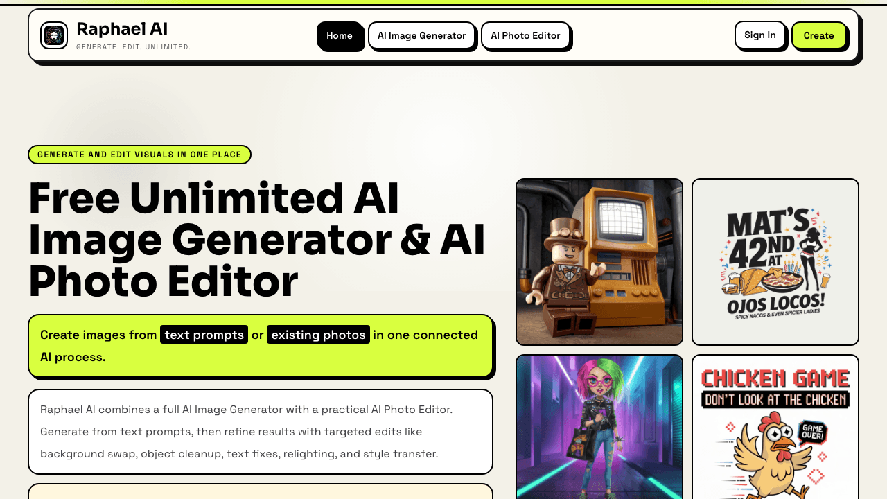 Raphael AI screenshot